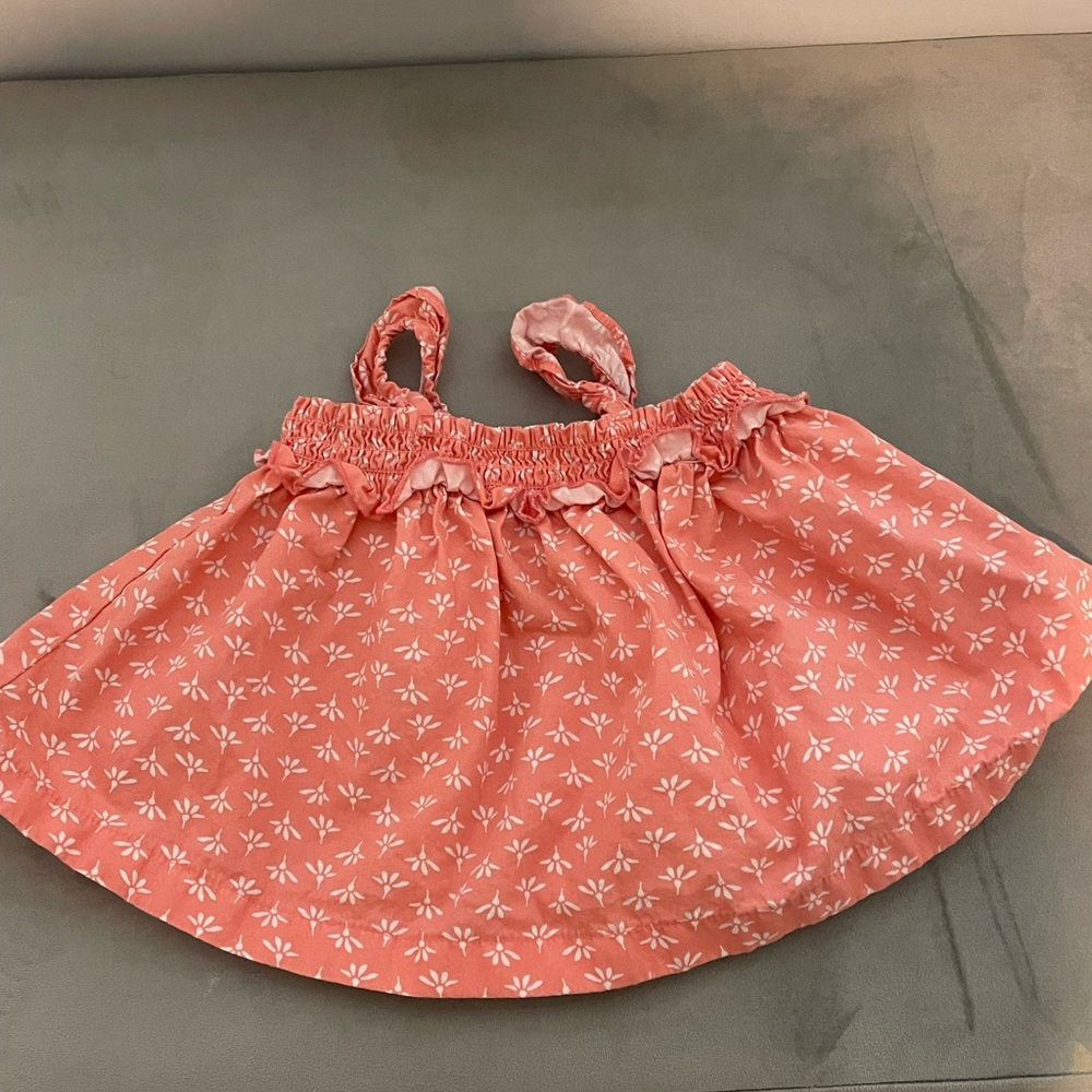 Carter's Coral Pink Floral Sundress Top for Girls